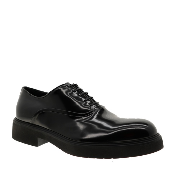 Salvatore Ferragamo Fiorino Lace-Up Shoes Black Patent Leather Size 12 New main image 5